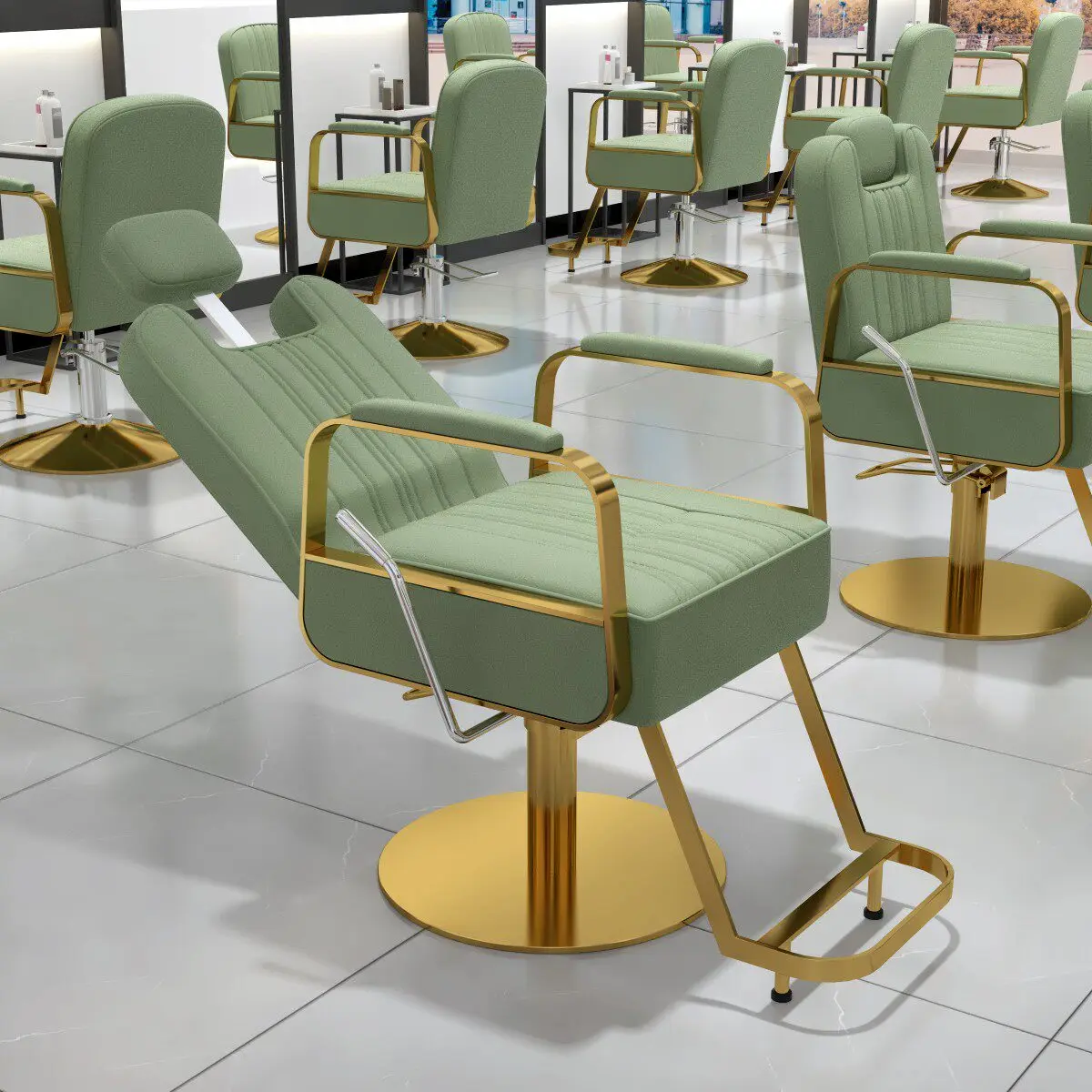 

Hairdressing Barber Chair Salon Reclining Makeup Shampoo Barber Chair Hairstylist Salao De Beleza Profissional Moveis Furniture