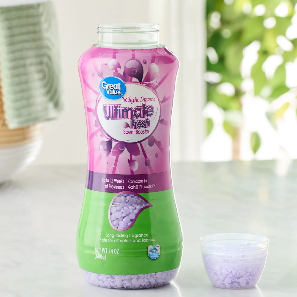 معزز رائحة طازجة في نهاية المطاف 24 أونصة من خرز الغسيل يزيل الرائحة والأحلام الشفقية ورائحة تدوم طويلاً وآمنة لجميع الأقمشة