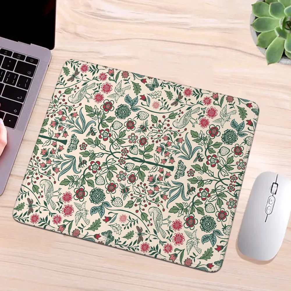 Small Gamer Keyboard Pad for Computer Mouse Flowers and Butterflies Office Accessories for Desk Mat Mousepad Gaming Mats Mause