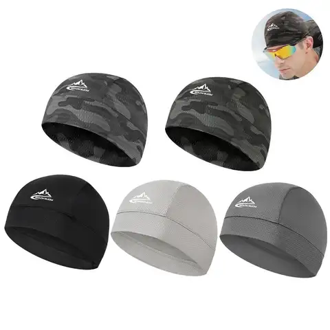 Summer Cooling Cycling Caps Sunscreen Quick Drying Helmet Liner Sweat Wicking Cycling Running Motorcycle Hat Fits for Men