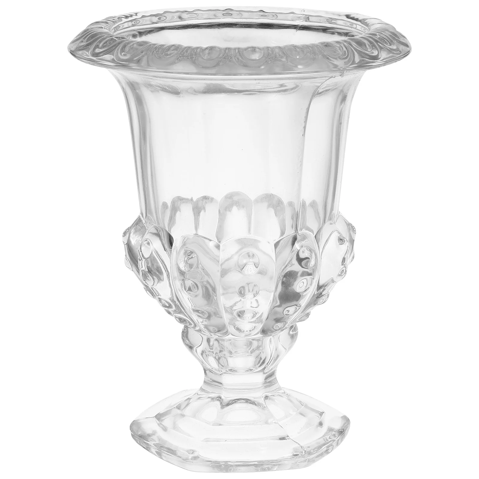 

Glass Vase Roman Style Elegant Home Decor Wedding Centerpiece Indoor Glass Flower Vase Small Size Desk Flower Vase,