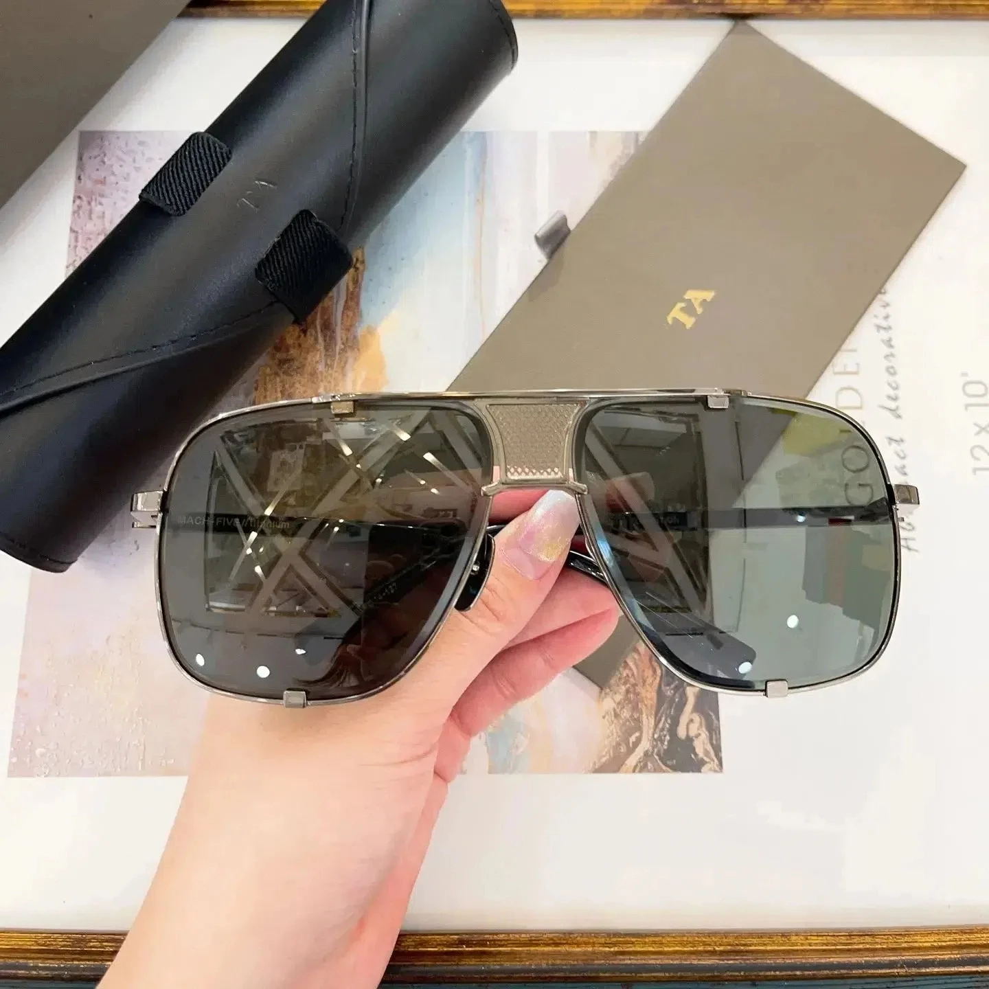 

Оригинальные мужские солнцезащитные очки для LIANGCHENDIT DT DRX-2087 MACH FIVE LIMITED EDITION, роскошные поляризационные классические женские очки для пар