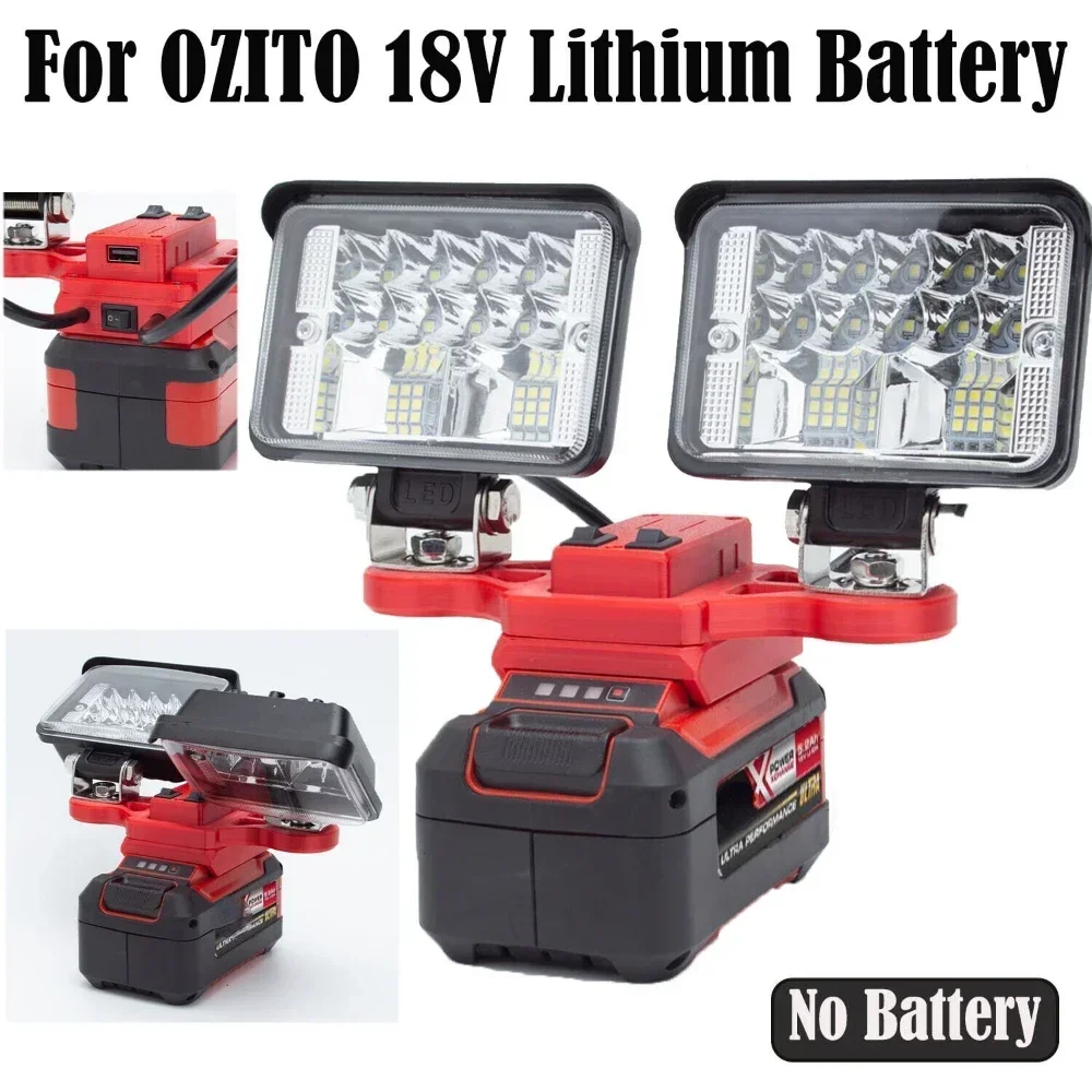 LED Work Light For Ozito 18V Lithium Battery Operated Wireless Outdoor Portable Lamp ( Battery Not Included )