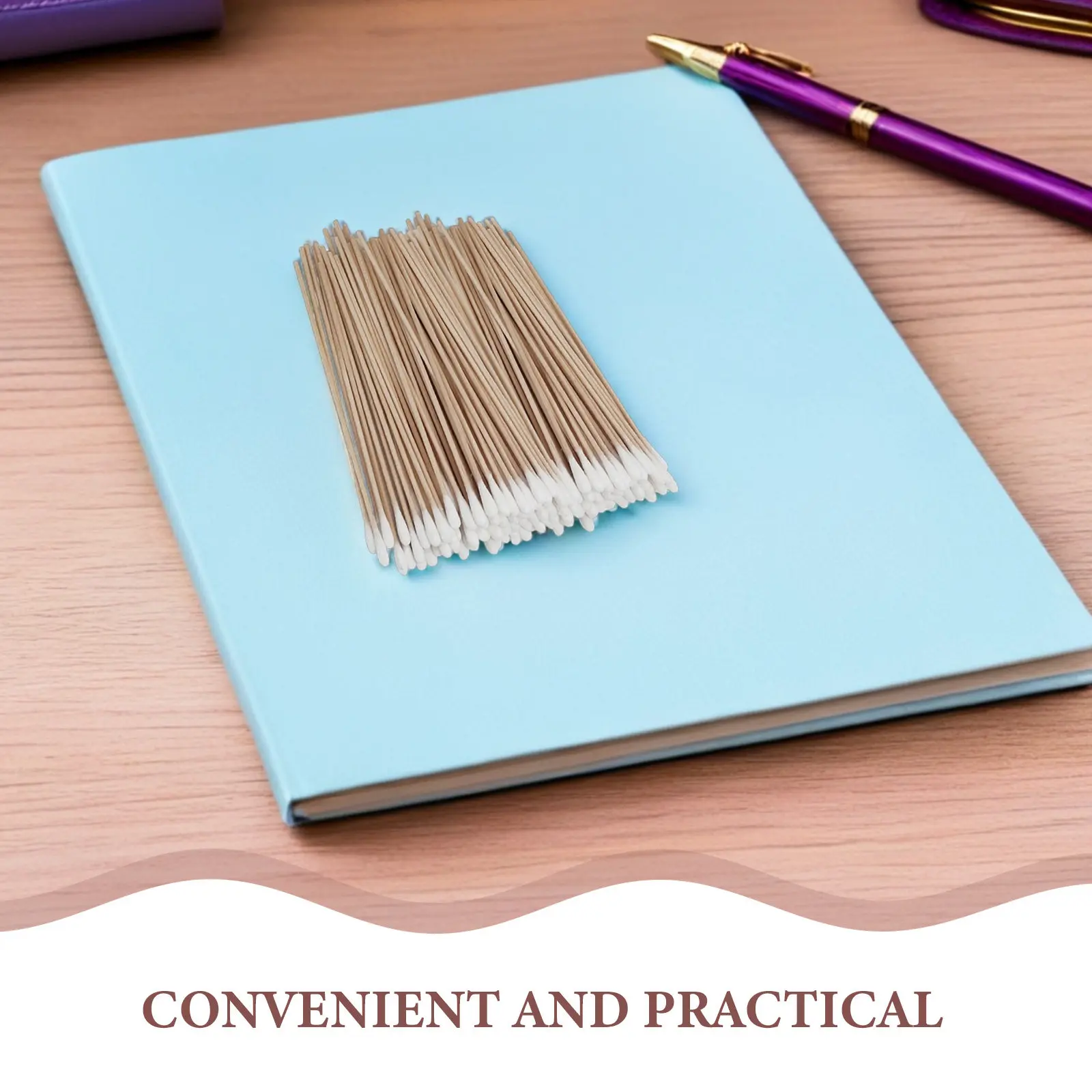 500Pcs 15Cm Long Cotton Swabs with Sturdy Wooden Handle Hygienic Cotton Tips Multi-Purpose Cleaning for Precious Stones Lab