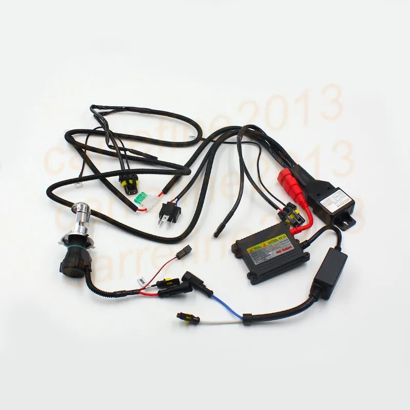 Rockeybright H4 9003 HB2 bi-xenon controller Relay H13 hid cable H4 9004 9007 Headlight Retrofit connect hid bixenon projector