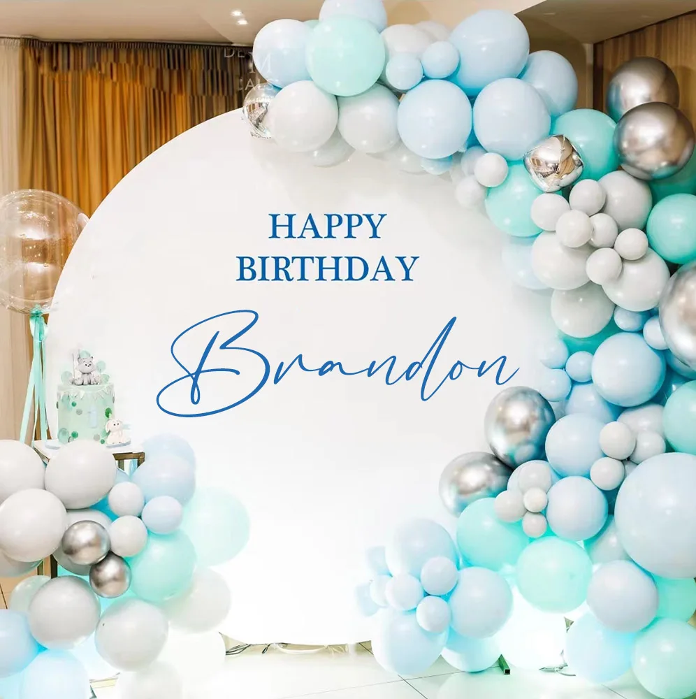 

Birthday Party Vinyl Wall Stickers Welcome Sign Custom Name Decal for Mirror Board Party Decor