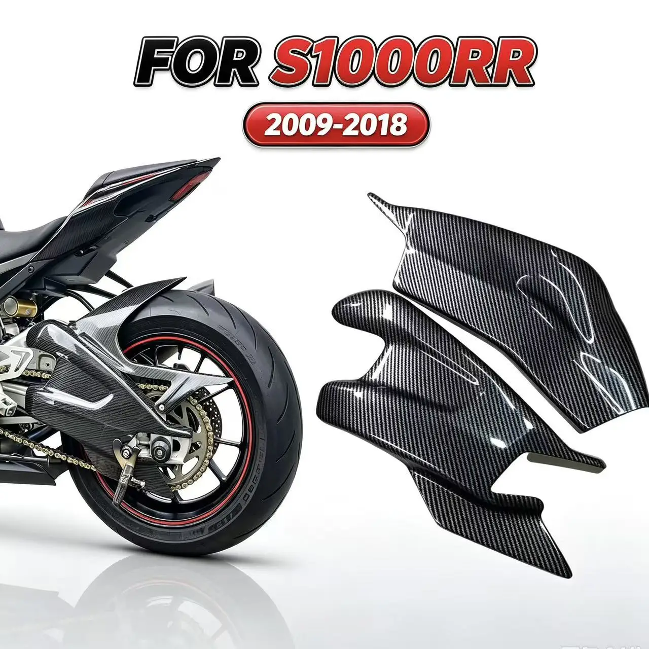 for BMW S1000RR 2009-2018 S1000R 2014-2022 HP4 2012-2014 Motorcycle Rear Rocker Arm Protective Shell Decoration Protective Cover