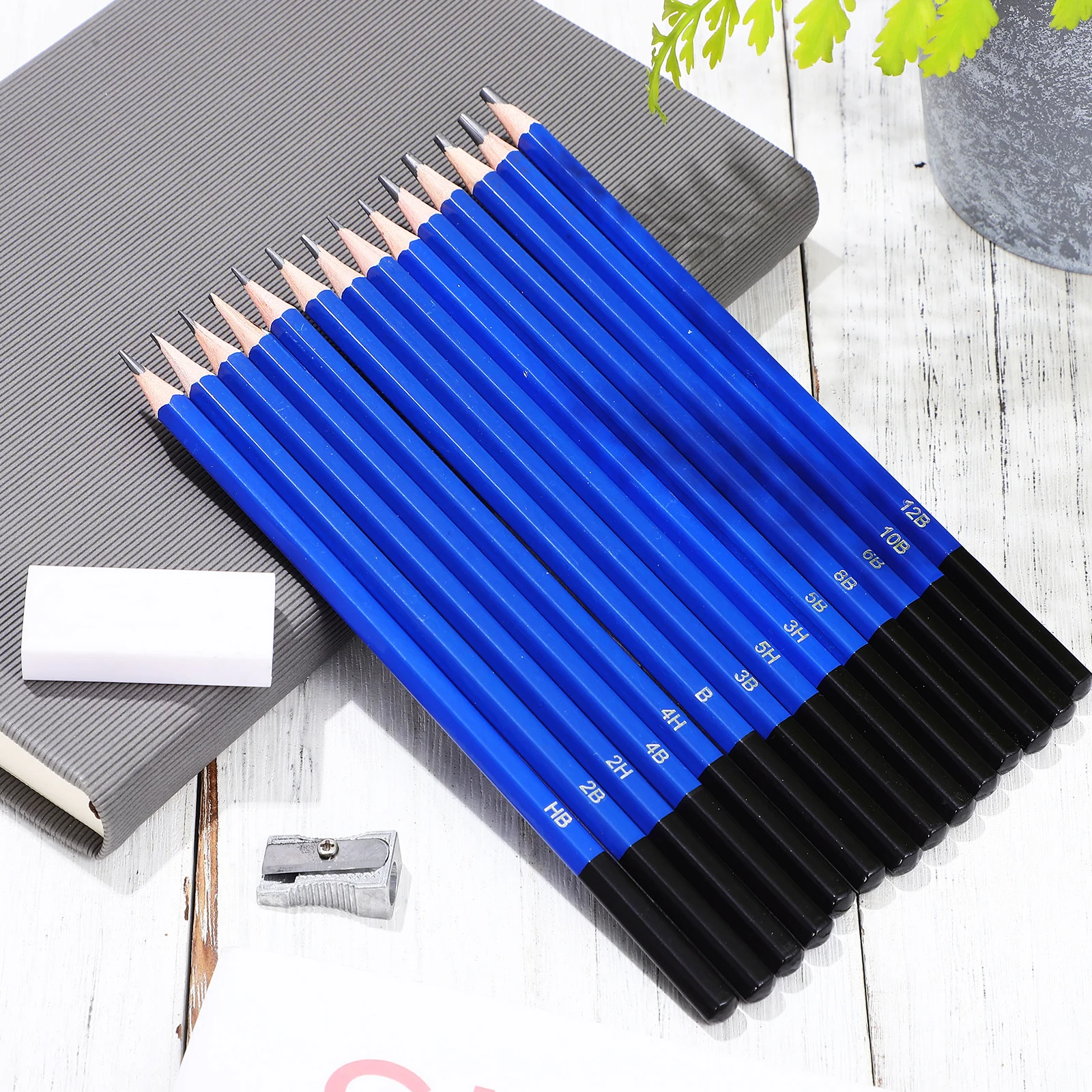 

1Set Sketch Pencil Set Drawing Pencils for Beginners Students Includes Erasers Pencil Sharpeners Perfect for Sketching