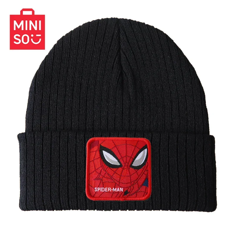 Spider-Man Turtle Embroidery Knit Cap Autumn and Winter Woolen Hats Pullover Warm Cool Caps for Male and Female Students