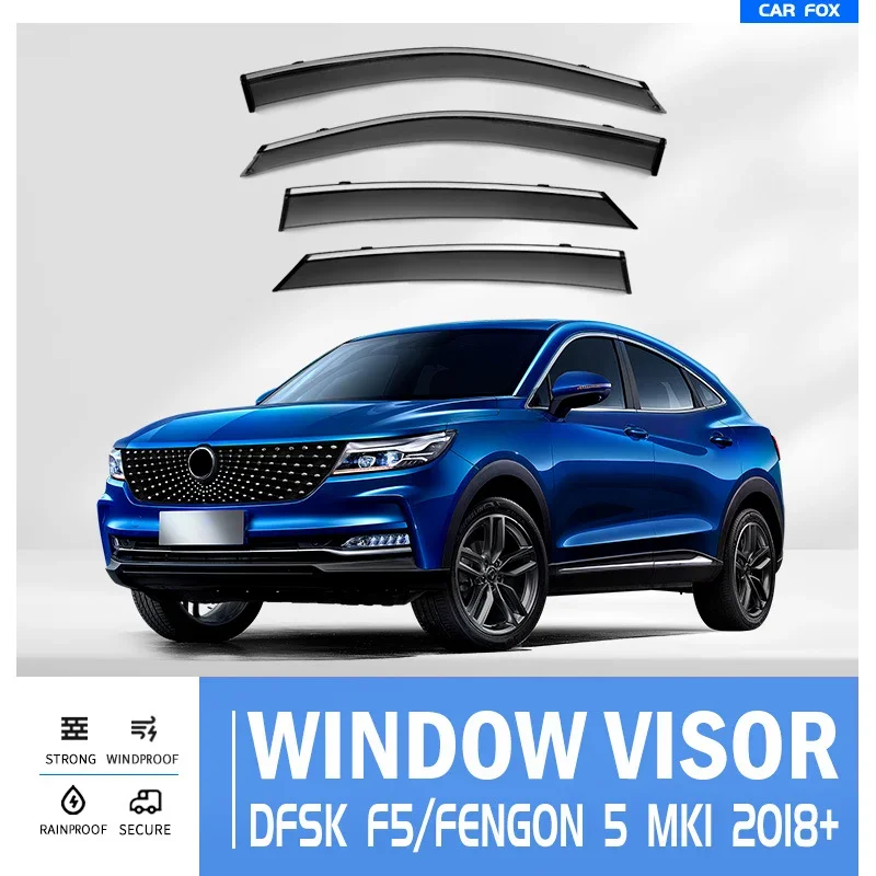 Door Visor For DFSK F5 Fengon 5 2018+ CAR Window Visor Vent Wind Deflectors Visors Rain Guard Shades Visor