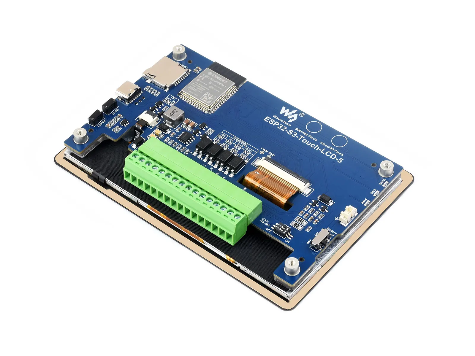 Placa de desarrollo de pantalla táctil capacitiva de 5 pulgadas, ESP32-S3, 5 puntos táctiles, procesador de doble núcleo LX7 de 32 bits, compatible con WiFi y Bluetooth