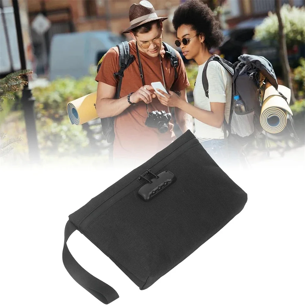 

Smell Proof Bag Tobacco Storage with Combination Lock, Secure Proof Money Travel Bag, Odorless Durable Medicine Organizer Cases