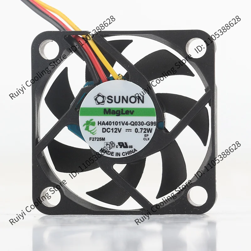 Newly built SUNON 4 cm 12V 0.72W HA40101V4-Q030-G99 three-wire silent fan