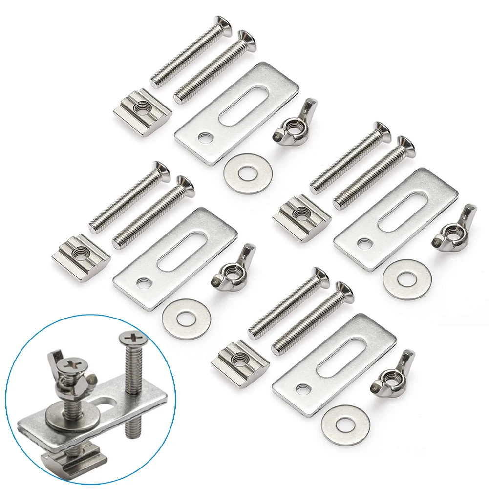 Juego de 4 abrazaderas de sujeción M6 T Track para router CNC 3018-PRO, 3018-MX3, 3018-PROVer, 1810-PRO, máquina de grabado de madera contrachapada para carpintería