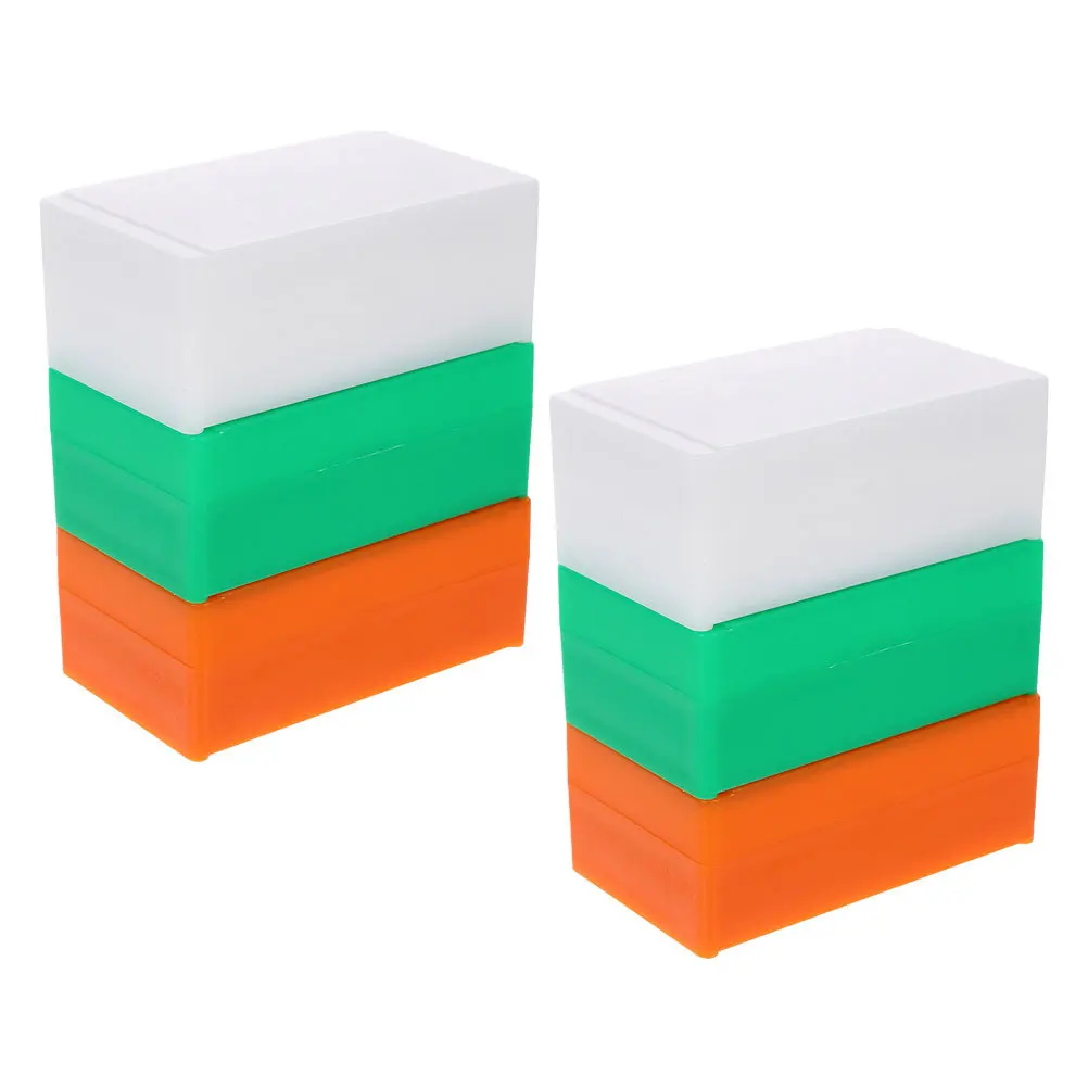 

6pcs Microscope Storage Box Plastic Holder Laboratory Specimen Organizer Protective Portable Clear Container For School Hospital
