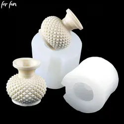 For Fun DIY 3D Vase Shape Resin Silicone Molds Crystal Drip Glue Mold Handmade Car Aromatherapy Gypsum Ornament Making Mould