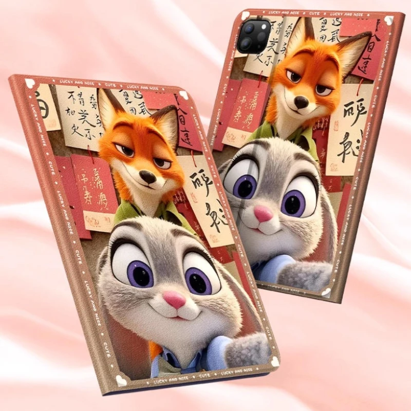 Zootopia لجهاز iPad حافظة ipad Air 4 5 10.9in M2 M3 Pro 4 5 6 12.9in M4 غطاء لوحي Ipad 7 8 9 10 10.2in A16 11in حافظة واقية