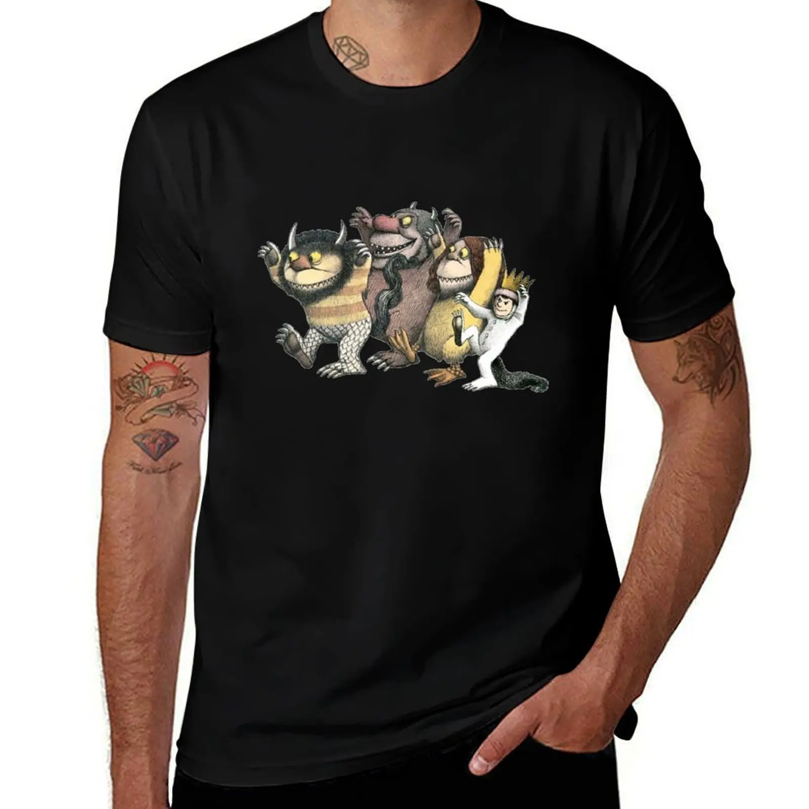 Where the wild things are, Max with Wolves T-Shirt Urban Casual Loose Fit Tee