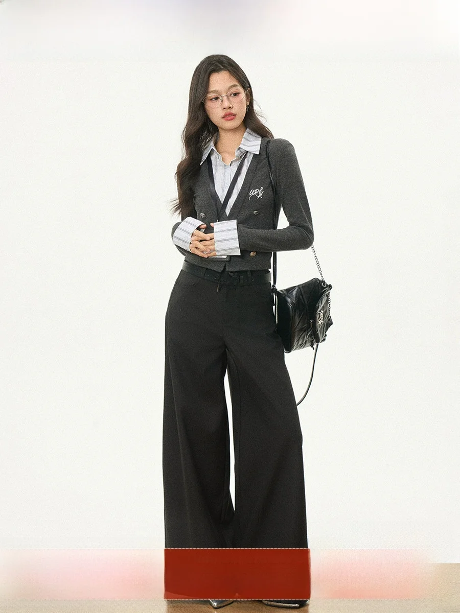 

Женские повседневные брюки Westayone с широкими штанинами, новинка, свободный крой, удобные прямые брюки для города