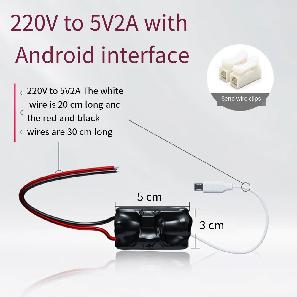 

2A Current Converter 220V To 5V Adapter Energy Efficiency Lightweight Design 220V To 5V Power Adapter As Shown