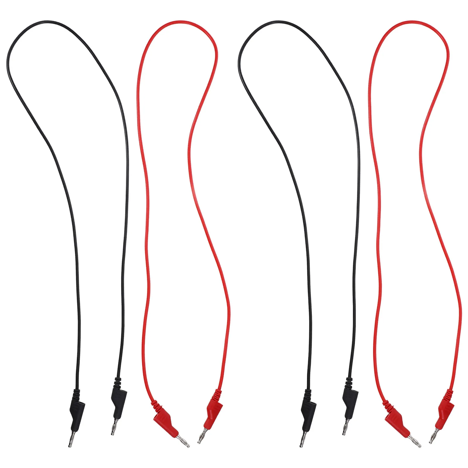 4Pcs Banana Plug Test Leads Multimeter Stackable 4Mm Electrical Testing Wire Jumper Cable 1M Accurate Measurement