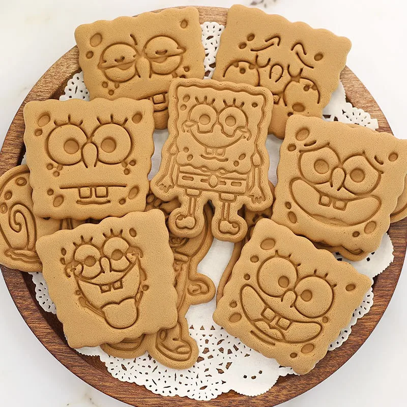Neue Niedliche SpongeBob Schwammkopf Serie Backform Cartoon Kreativität DIY Keks- und Dessertform Küchenzubehör – Detail 3