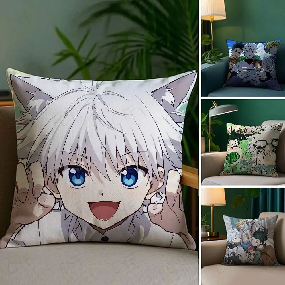 

Anime H-Hunter x Hunter Pillow Case Custom Printed Brushed Fleece Pillow, Baby Skin-Touch, Eco-Friendly Dye-Sublimation Cushion
