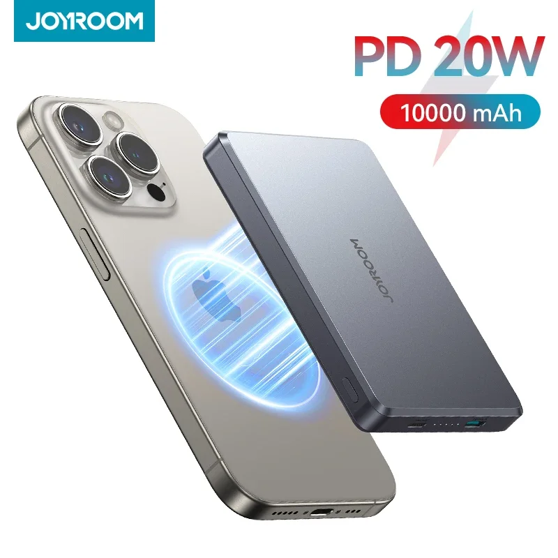 Joyroom PD 20W 10000mAh Wireless Magnetic Power Bank with Type-C Cable For MagSafe Portable Thin Charger For iPhone 16-12 Series