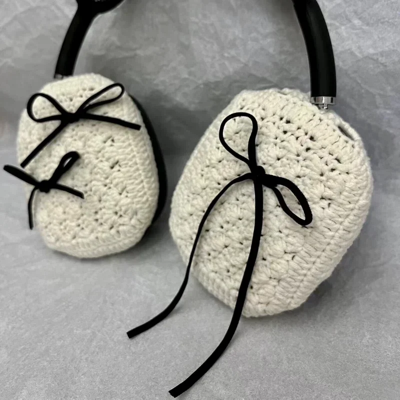 JENNIE Knitted Airpods Max Cases Cover Custom Handmade Plush Headphone Protective Case Bluetooth Earphone Decoration Accessories