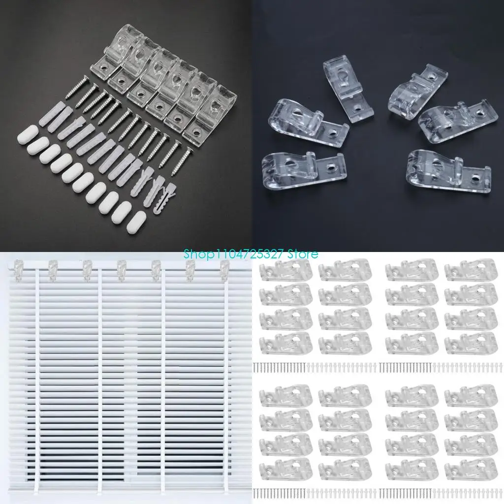 D8KF Window Roller Blind Cord Safety Chain Cord Guide Fixation Hook with Connectors and Screws for Roman Shade Bead Chain