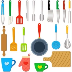 2pcs Baking Tools Pendant Cutting Dies for Card Making Cooking Tools Metal Die Cuts Embossing Paper Album Craft Decor