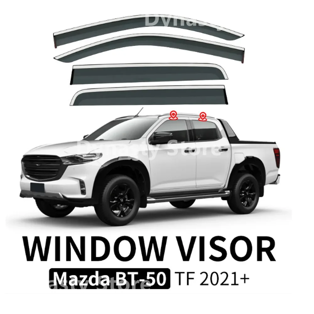 

Car Window Visor Waterproof Protect Sunny Rainy Shelter Auto External Accessory For MAZDA BT-50