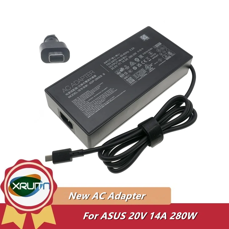 Nueva fuente de alimentación de 20V 14A 280W ADP-280EB B/F A22-280P1B para portátil ASUS, adaptador de CA, cargador rectangular Conn 2025