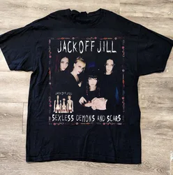 Jack off Jill Band Demoni e spaventa musica T-shirt unisex di tutte le taglie