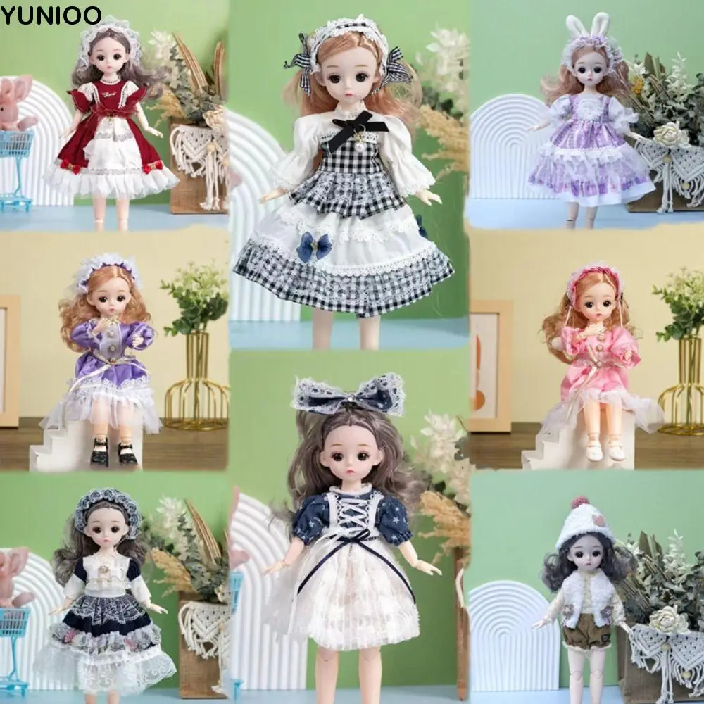1/6 SD 30 cm Bjd Pop met Kleding Lang Haar Aantrekkelijke Ogen Prinses Dress Up BJD Poppen Anime Ball Jointed