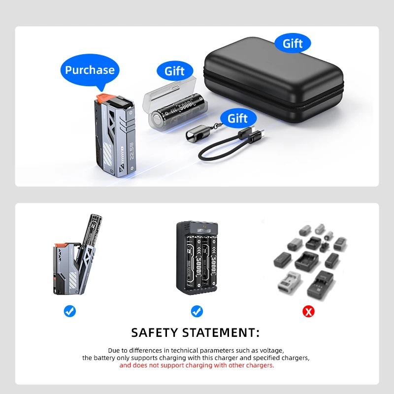VYVYLABS 22.5W Customizable Battery Capacity CCC Power Bank Portable Charger Detachable Powerbank With Battery Charging Case