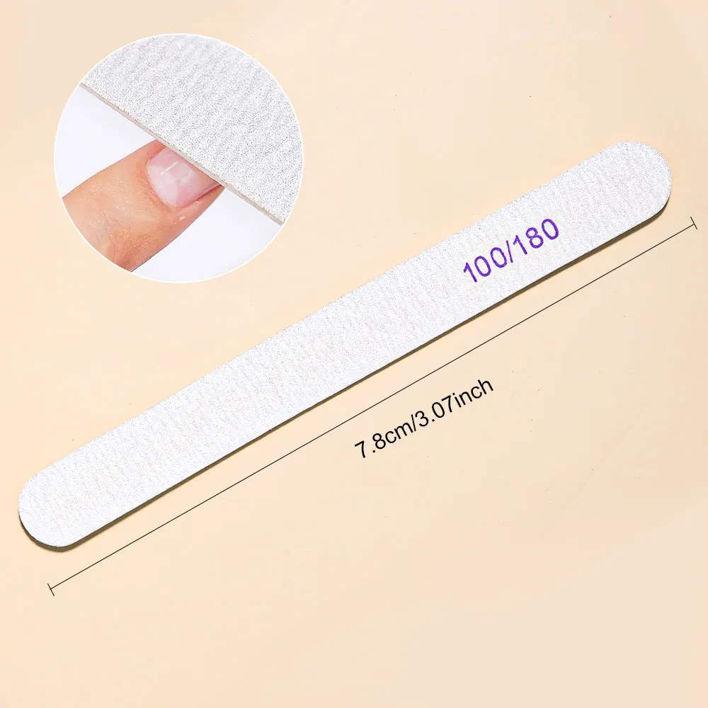 6 pçs/set profissional arquivos de unhas conjuntos manicure terno do prego arquivo buffer bloco tira moagem cutícula empurrador aço empurrando kits