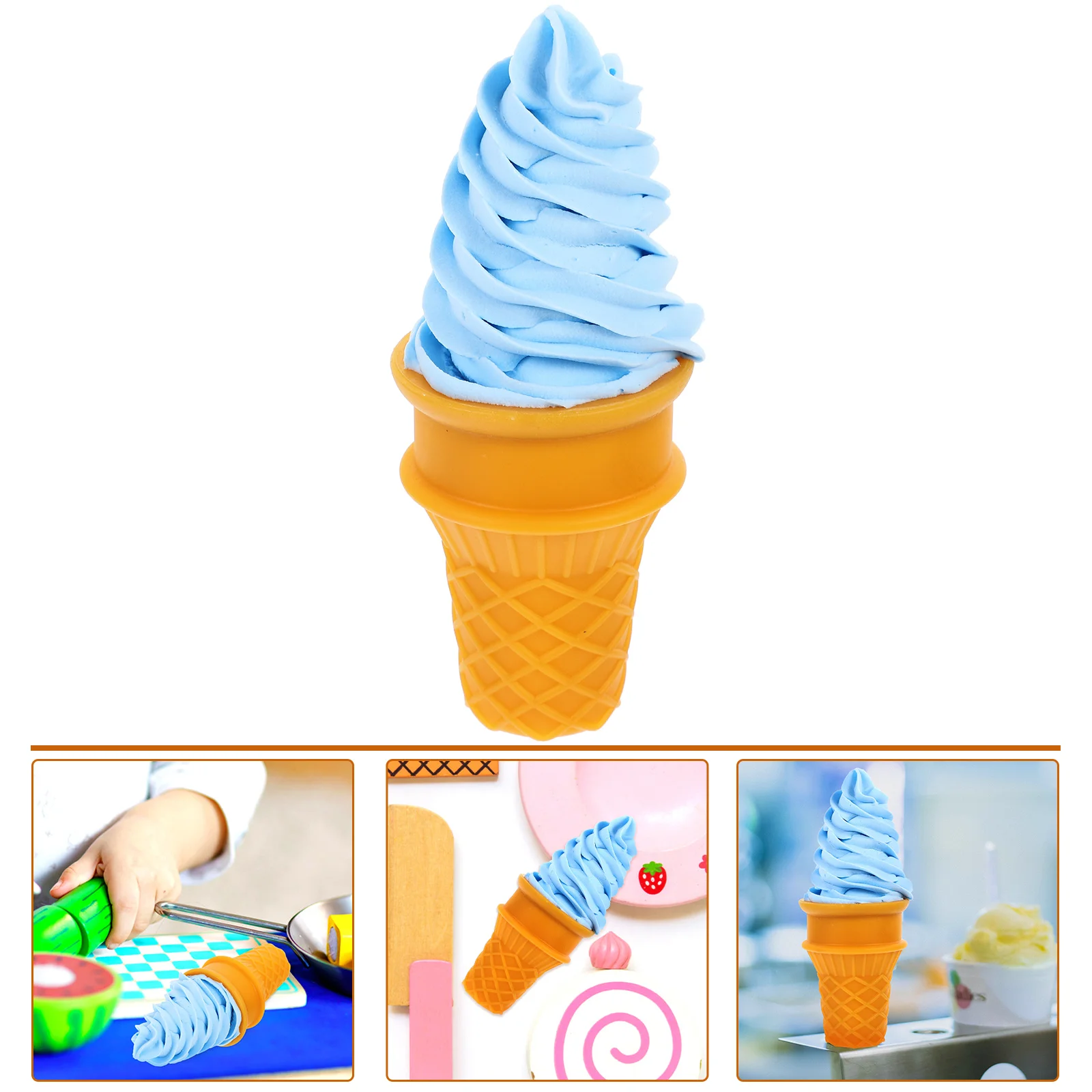 Simulation Ice Cream Realistic Model Artificial Prop Fake Toy Pvc Cone Props Dessert Display