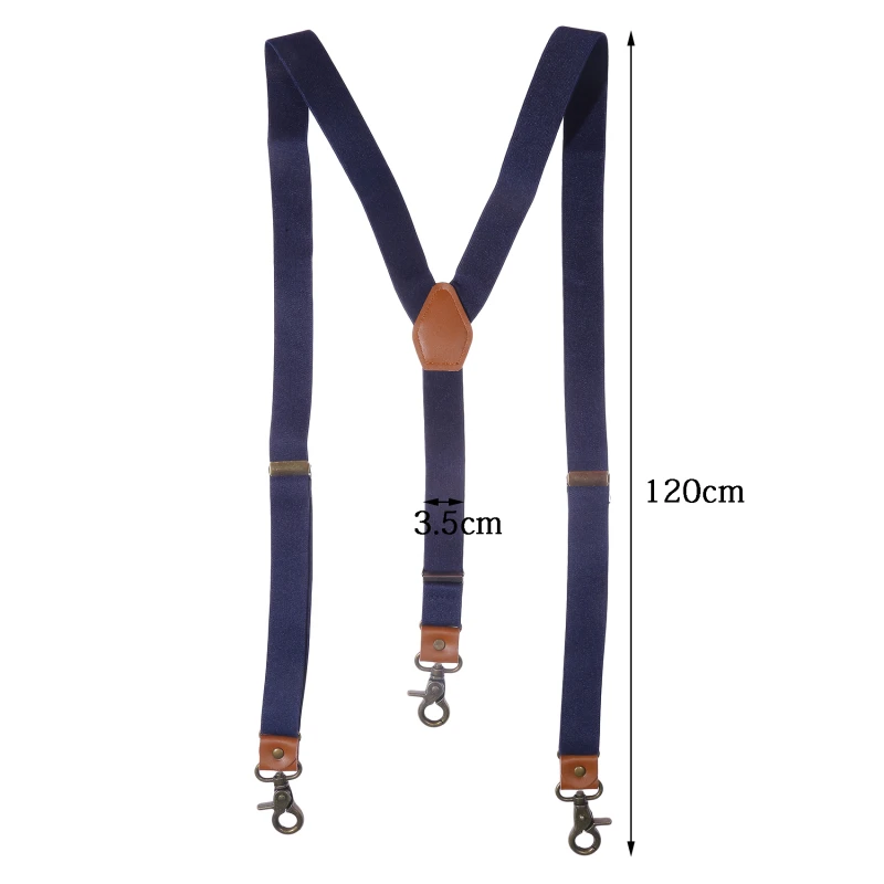 Vintage Men's Suspenders ใหม่ 3 Hooks Suspenders Man สําหรับกางเกง Casual Mens กางเกง Suspenders แฟชั่นปรับผู้หญิง Braces
