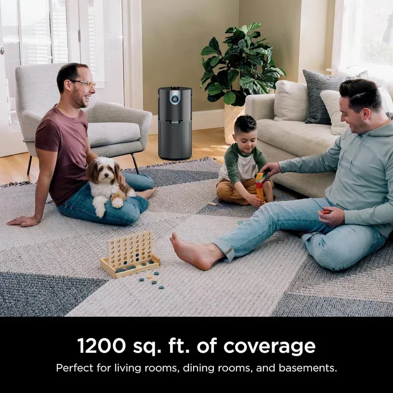 D2BShark HP232 Clean Sense Air Purifier MAX مع تقنية محايد الرائحة، فلتر HEPA، 1200 قدم مربع، يلتقط 99.98% من الجسيمات