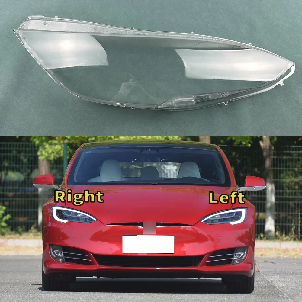 

For Tesla Model S 2014-2022 Headlights Shell Transparent Lampshdade Headlamp Cover Lamp Shade Plexiglass Replace Original Lens