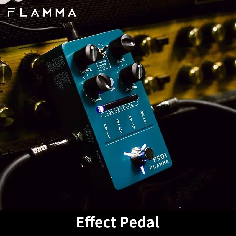 FLAMMA FS01 Drum Loop Drum Machine Looper Guitar Effects Pedal 20Min Looper 11 Different Rhythm Styles