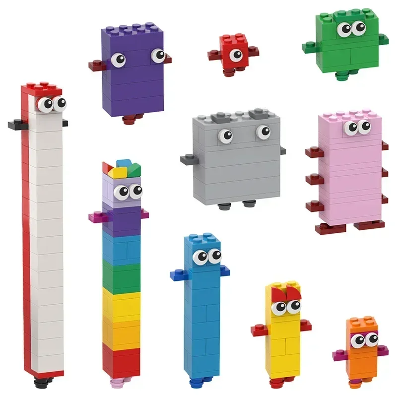 Creative Digital Building Blocks MOC Number 1-10 Math Fun Early Education Learning DIY Puzzle Toys for Children Birthday Gift
