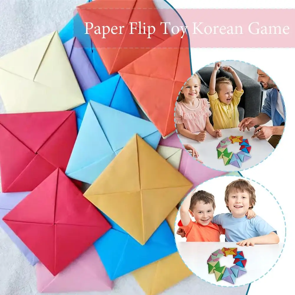 Gonggi Koreaans spel Korea Traditioneel speelspel Gonggi Jack Ddakji Papier Flip Toy Vinger Oefening Leuk Stress Relief Toy