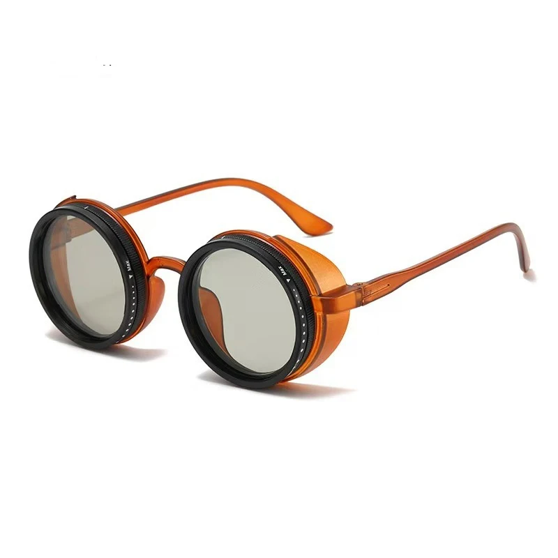 Vintage Polarisierte Verstellbare Dimmbare Runde Sonnenbrille für Herren 2026 Luxusmarke Steampunk Sonnenbrille Outdoor Anglerbrille – Detail 12