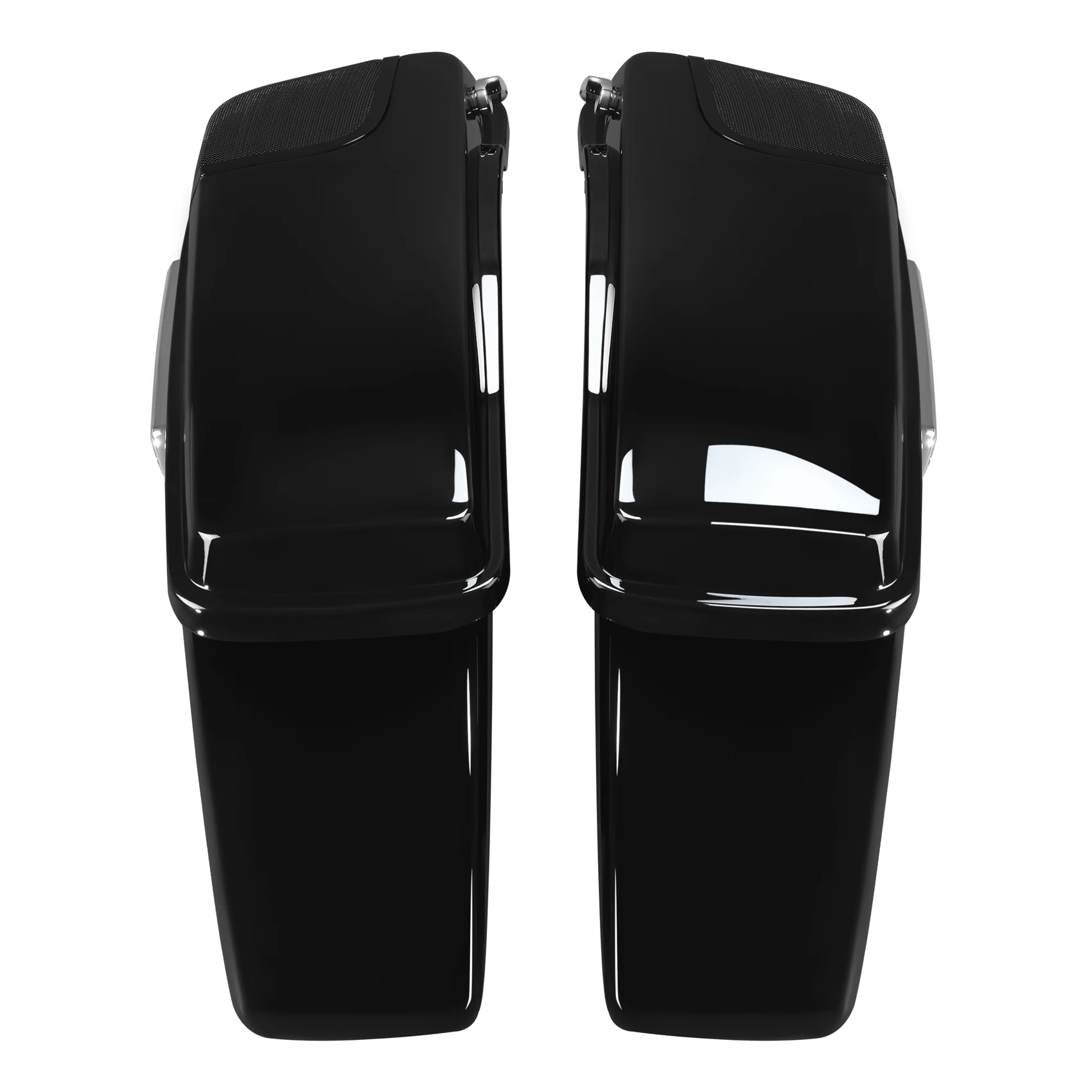 Sacos de sela duros com tampa de alto-falante de 5x7 ", adequados para harley touring road king 2014-2024, bolsas laterais para bagagem de motocicleta