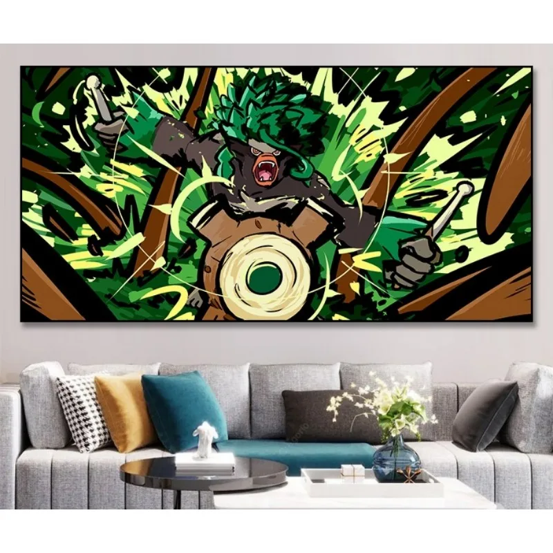 Pokemon Anime Peripheral Canvas Painting Watercolor Poster Wall Anime Art Wall Sticker Kawaii Abstract Picture living room Decor