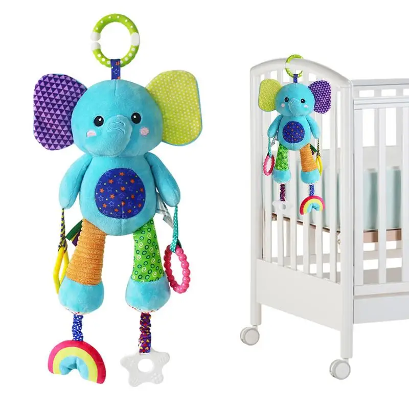 Stroller Sensory Toy Crib Sensory Plushies Bedside Activity Plush Toys Stroller Pendant Toys Crib Rattle Toys For Home Walking