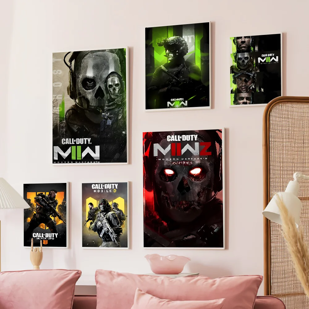 C-Call Of D-Duty Game DIY Sticky Poster Fancy Wall Sticker For Living Room Bar Decoration Wall Decor