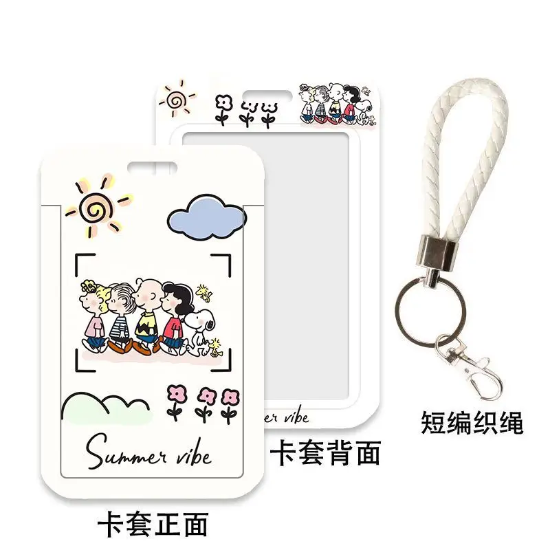 Cute Snoopy Japanese style simple creative cartoon pattern high-looking fashion versatile campus card work ID protective cover